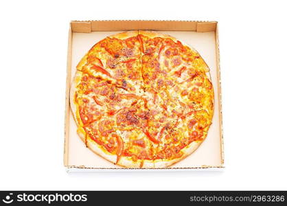 Pizza isolated on the white background