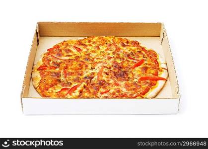 Pizza isolated on the white background