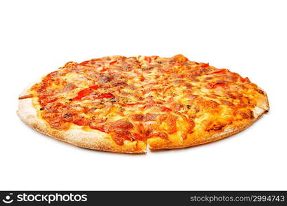 Pizza isolated on the white background