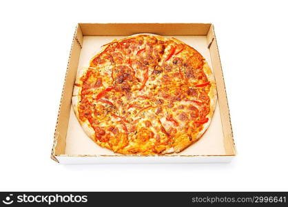 Pizza isolated on the white background