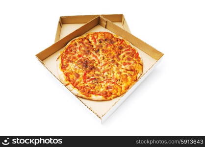 Pizza isolated on the white background