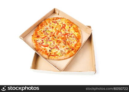 Pizza isolated on the white background