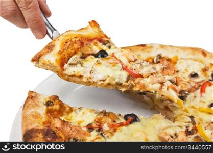 Pizza Slice isolated on white background