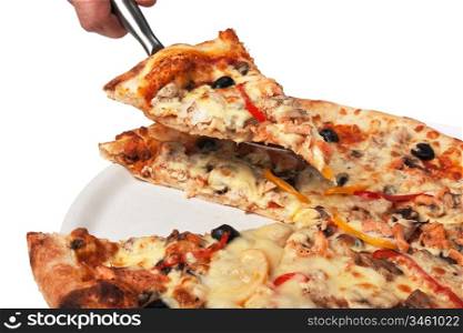 Pizza Slice isolated on white background