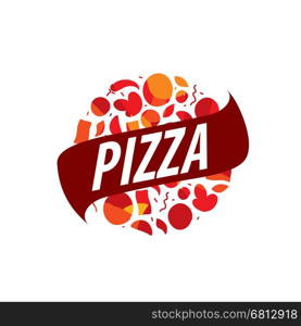 pizza vector logo. Pizza template design logo. Vector illustration of icon