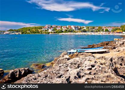 Pjescana Uvala near Pula beach and coastline view, Istria region of Croatia