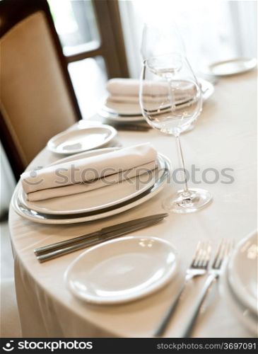 Place setting, restaurant