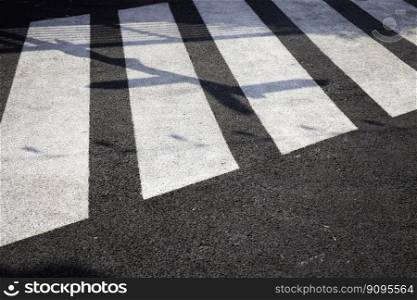 Place to cross the road, stock photo