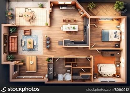 Plan of an apartment or house. Interior Design. Neural network AI generated art. Plan of an apartment or house. Interior Design. Neural network AI generated