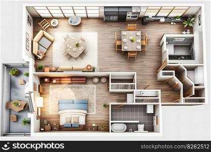 Plan of an apartment or house. Interior Design. Neural network AI generated art. Plan of an apartment or house. Interior Design. Neural network AI generated
