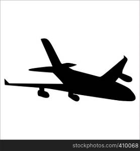 Planes black silhouette isolated on white background. Planes black silhouette