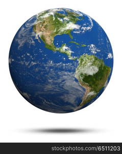Planet Earth 3d render. Planet Earth 3d render. Earth globe model, maps courtesy of NASA. Planet Earth 3d render