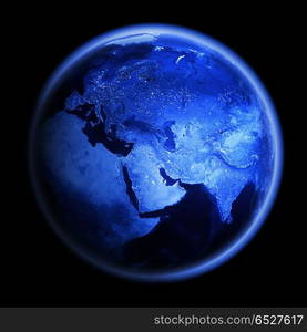 Planet Earth 3d rendering. Planet Earth. space model, maps courtesy of NASA 3d rendering. Planet Earth 3d rendering