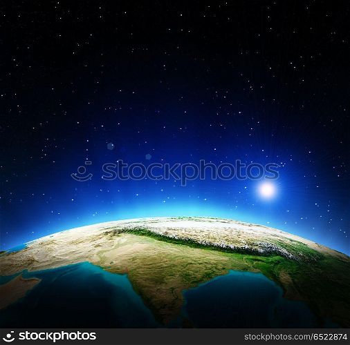 Planet Earth 3d rendering planet. Planet Earth. Elements of this image furnished by NASA 3d rendering. Planet Earth 3d rendering planet