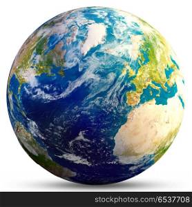 Planet Earth - Atlantic 3d rendering. Planet Earth - Atlantic. Elements of this image furnished by NASA. 3d rendering. Planet Earth - Atlantic 3d rendering
