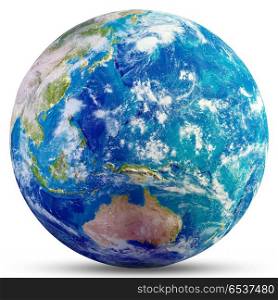 Planet Earth - Australia and Oceania. Planet Earth - Australia and Oceania. Elements of this image furnished by NASA. 3d rendering. Planet Earth - Australia and Oceania
