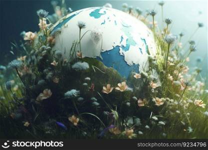 Planet earth day. Planet concept. Generate Ai. Planet earth day. Generate Ai