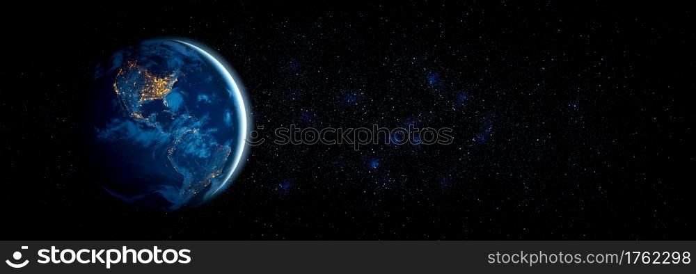 Planet earth globe view from space showing realistic earth surface and world map as in outer space point of view . Elements of this image furnished by NASA planet earth from space photos.. Planet earth globe view from space showing realistic earth surface and world map
