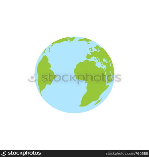 Planet Earth icon. Flat planet Earth icon. vector illustration for web banner, web, mobile, infographics. Globe, planet, Africa America continent. Planet Earth icon. Flat planet Earth icon. vector illustration for web banner,