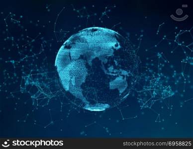 Planet earth, Internet Concept of global business, connection symbols communication lines. Planet earth, Internet Concept of global business, connection sy