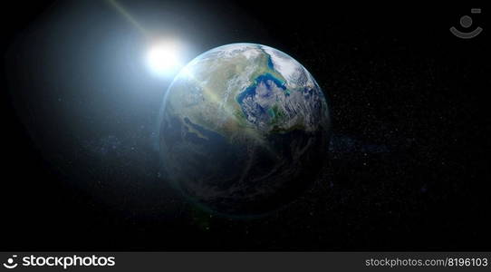 Planet Earth on space background. Elements of this image furnished by NASA.