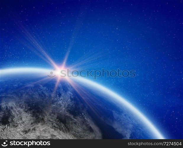 Planet Earth world. Elements of this image furnished by NASA. 3d rendering. Planet Earth world