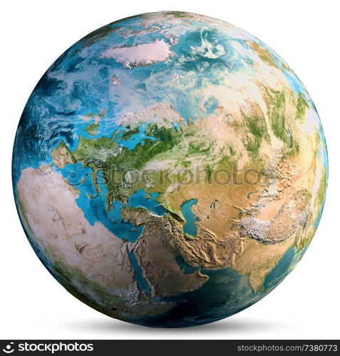 Planet Earth world. Elements of this image furnished by NASA. 3d rendering. Planet Earth world