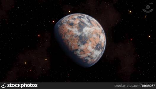 Planet from space against the background of the starry sky, Sunrise stars. Planets and galaxy, science fiction wallpaper. Beauty of deep space. 3D render. Planet from space against the background of the starry sky. Planets and galaxy. Beauty of deep space. 3D render