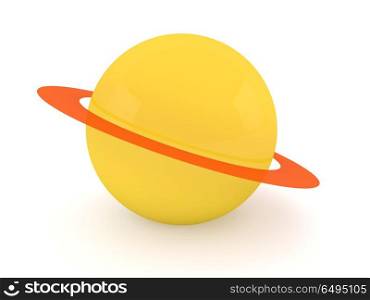 Planet Saturn abstract illustration. . Planet Saturn abstract illustration. 3d rendering.