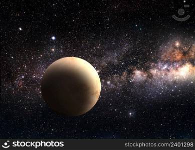 Planet Venus in the starry space background, 3D Illustration. Elements for this image is furnished by NASA