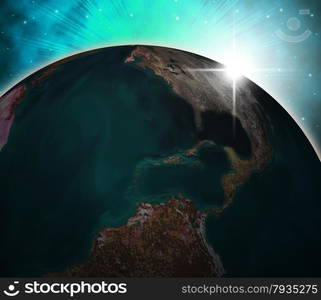 Planets Global Indicating Solar System And Globally