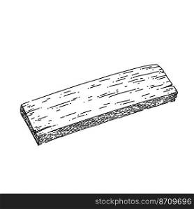 plank wood hand drawn vector. wooden board, old timber, texture panel, oak wall, nature brown, floor material plank wood sketch. isolated black illustration. plank wood sketch hand drawn vector