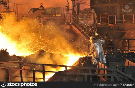 plant for the production of iron and steel