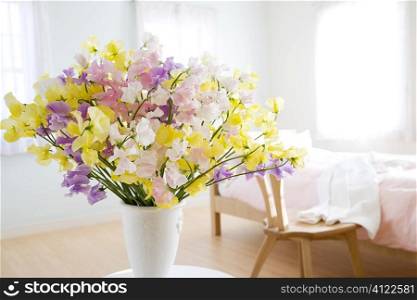 Plant vase in clean home