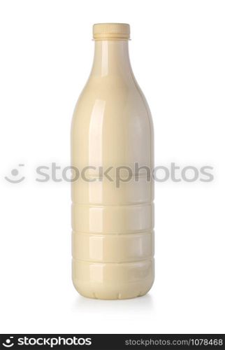 plastc bottle with milk isolated with clipping path