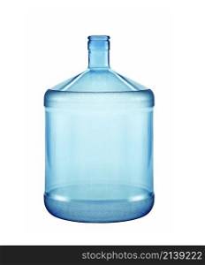 Plastic 5 gallon container isolated on a white background. Plastic 5 gallon container