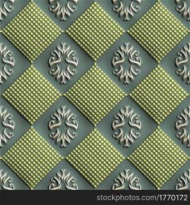 Plastic background tiles with embossed abstract ornament. Plastic background tile