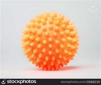 plastic balls for washing machine, gray background