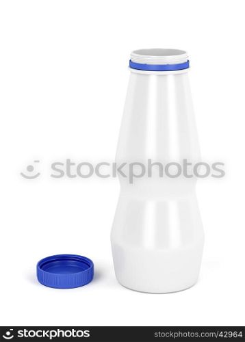Plastic bottle for yogurt, milk or other liquids
