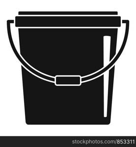 Plastic bucket icon. Simple illustration of plastic bucket vector icon for web design isolated on white background. Plastic bucket icon, simple style