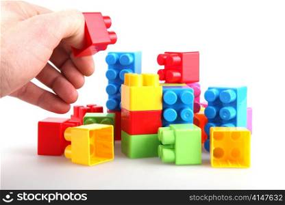 Plastic building blocks