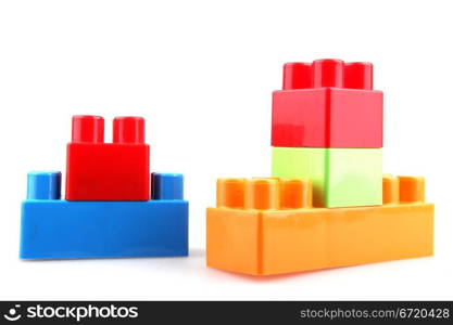 Plastic building blocks.