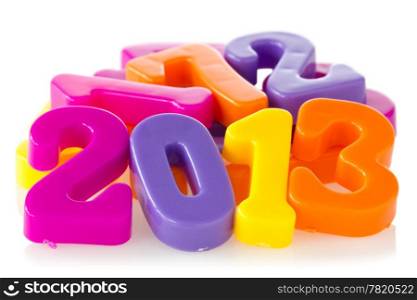 plastic color numbers shows future year 2013