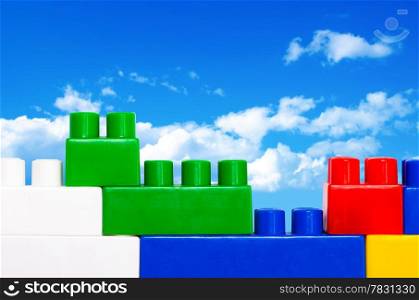 Plastic construction blocks