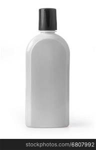 plastic cosmetic bottle isolated on white background with clipping path
