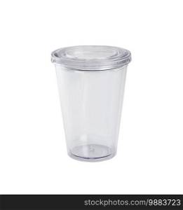 plastic cup isolated on white background. plastic cup