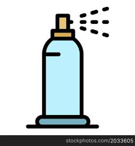 Plastic deodorant icon. Outline plastic deodorant vector icon color flat isolated. Plastic deodorant icon color outline vector