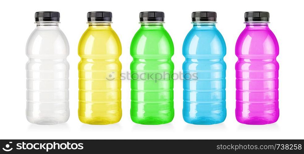 plastic drink bottle isolated on white with clipping path