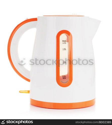 plastic electric kettle, isolated on white background