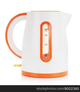 plastic electric kettle, isolated on white background